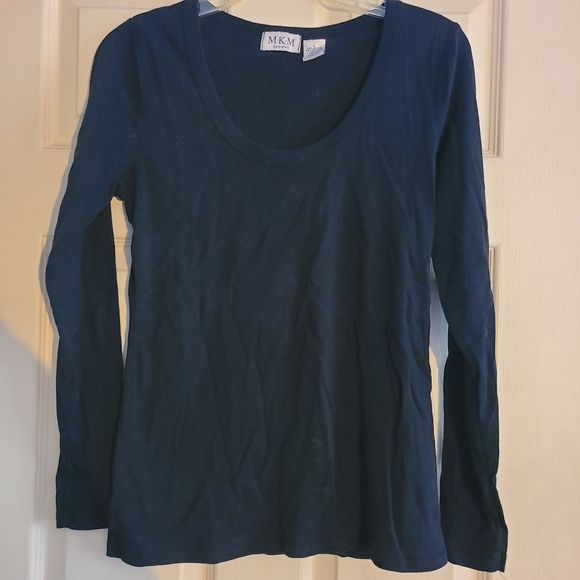 MKM Designs Tops - MKM black long sleeve tee Large
